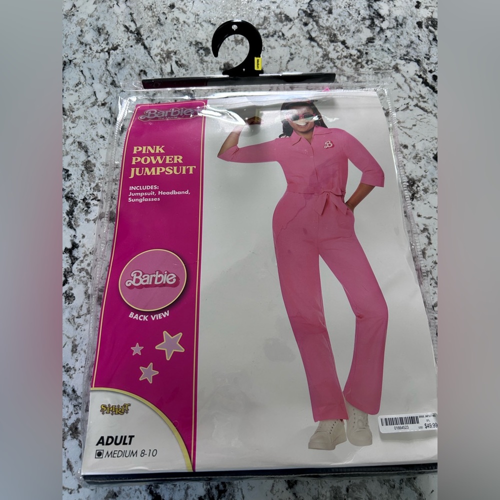 Spirit Halloween Barbie Pink Power Jumpsuit